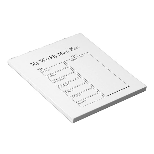 Mi bloc de notas de plan de comidas semanal – Mini (Lado Derecho)