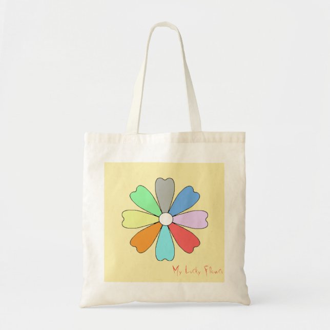 Mi bolso tote de flor de la suerte (Frente)