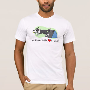 Mi border collie ama la camiseta de Flyball