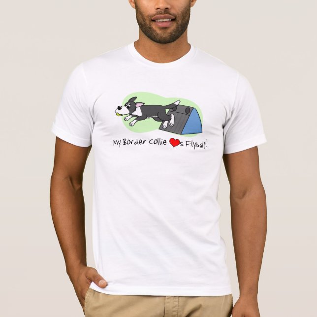 Mi border collie ama la camiseta de Flyball (Anverso)