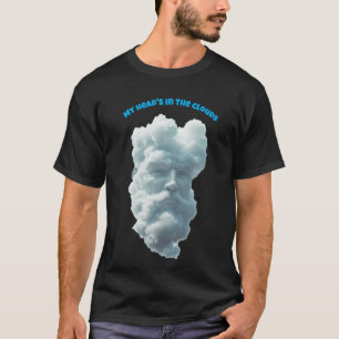 Mi cabeza está en las nubes, divertida camiseta