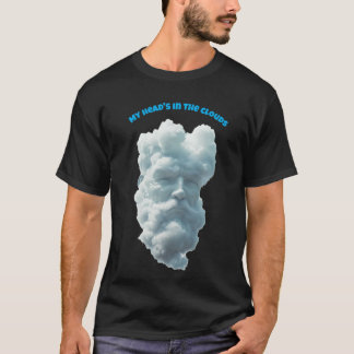 Mi cabeza está en las nubes, divertida camiseta