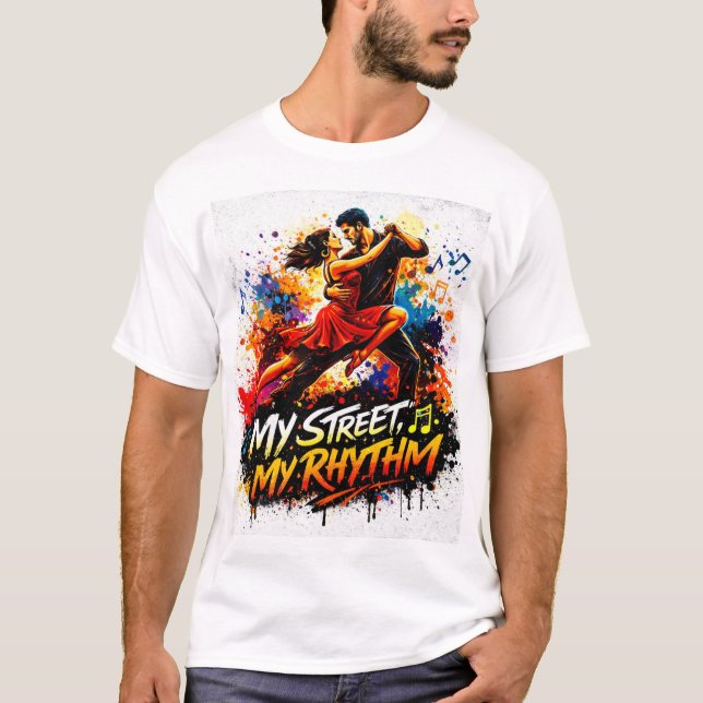 Mi calle, Mi ritmo camiseta pareja de baile (Anverso)