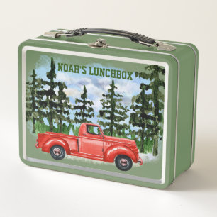 Mi Camión Rojo De Recogida Metalizado Lunchbox