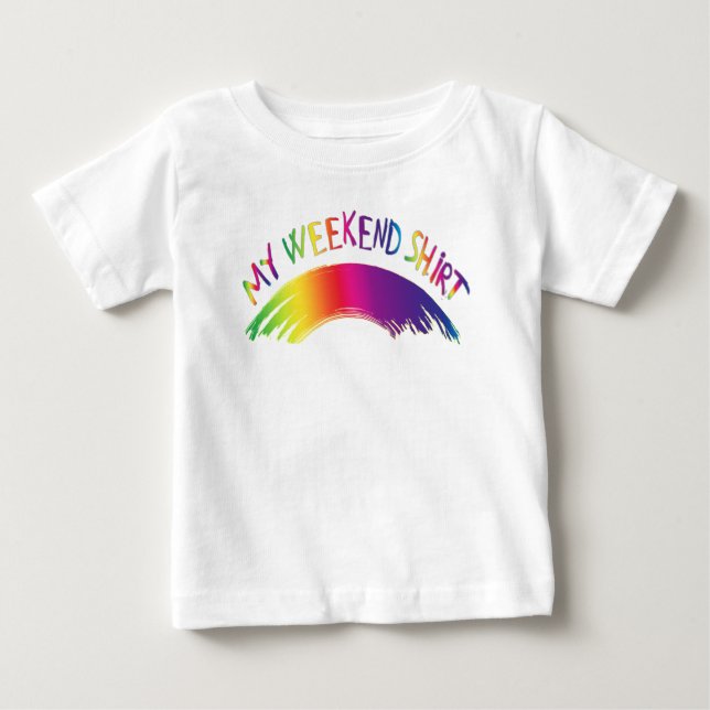 "Mi camisa del fin de semana" con el arco iris (Anverso)