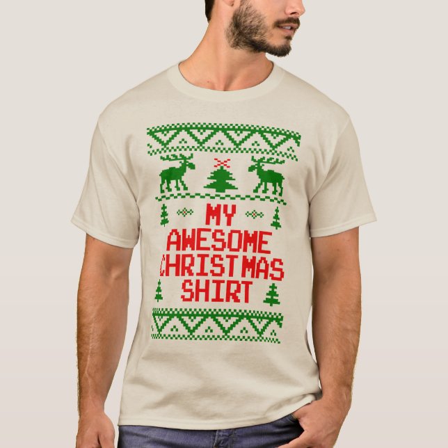 Mi camisa fea del suéter del navidad impresionante (Anverso)