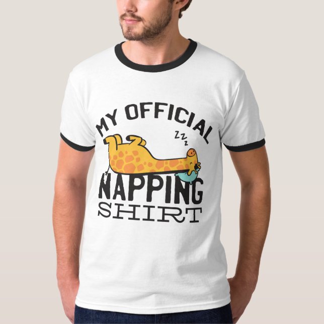 Mi camisa oficial de dormir la siesta - Giraffe pe (Anverso)