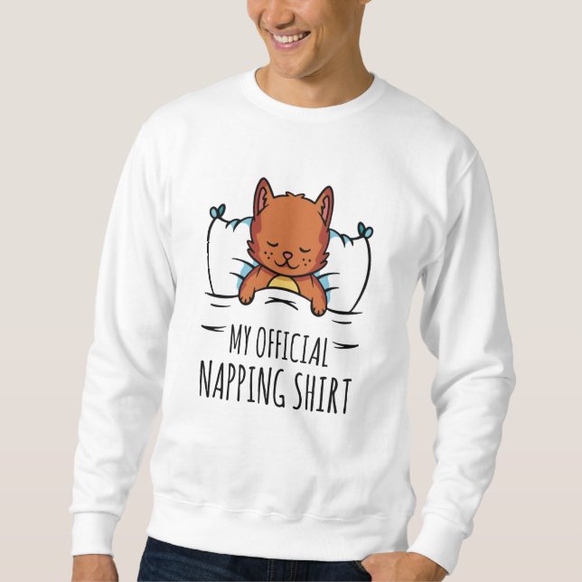 Mi camisa oficial de siesta con gato dormido (Anverso)