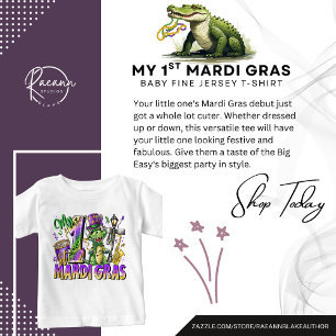 Mi Camiseta de Jersey Fino de Mardi Gras para Bebé