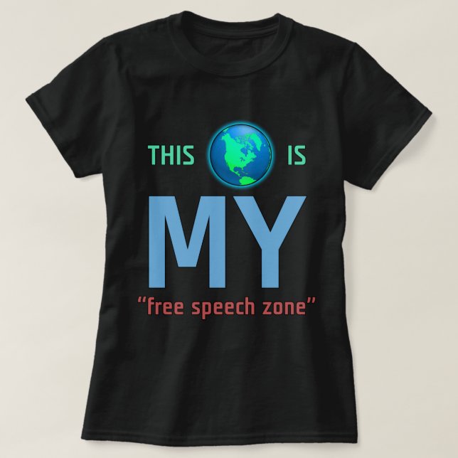 MI camiseta de la zona del discurso libre (Diseño del anverso)
