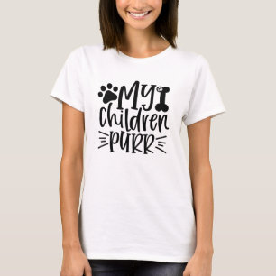 Mi Camiseta de Mamá Gato que Ronronea Mis Hijos
