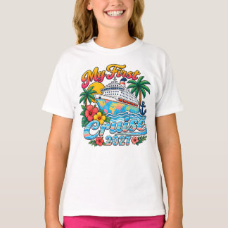 Mi Camiseta de Mi Primer Crucero, Vacaciones Famil