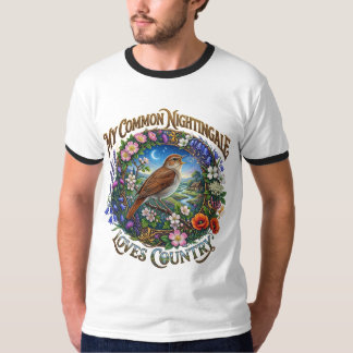 Mi camiseta de mi ruiseñor común ama el campo