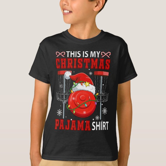 Mi Camiseta De Pijama De Navidad Disc Golf Equipme (Anverso)