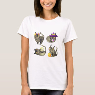 Mi Camiseta Gráfica de Gato Mágico y Misterioso co