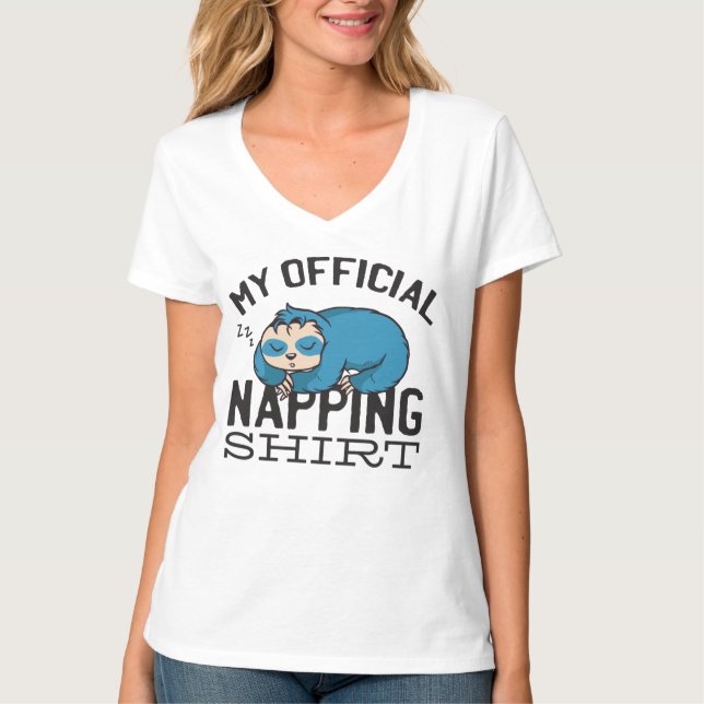 Mi camiseta oficial para dormir la siesta - Lazy l (Anverso)