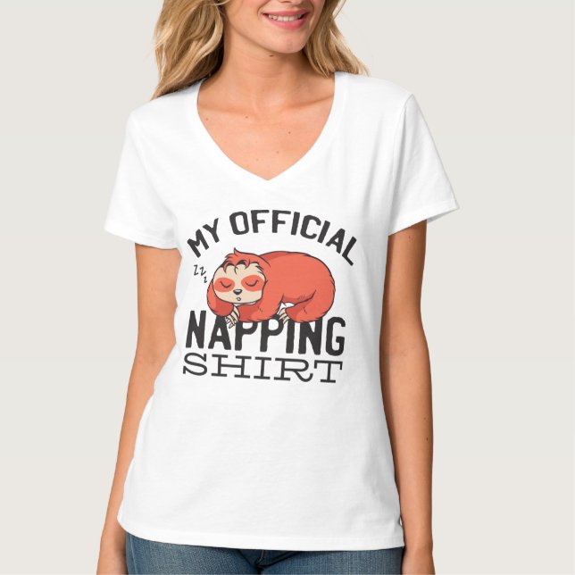 Mi camiseta oficial para dormir la siesta - Lazy l (Anverso)