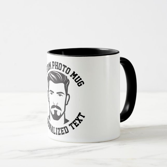 Mi Cara en una Taza Combinada Personalizada (Anverso derecho)