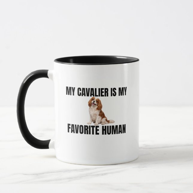 Mi Cavalier es mi humano favorito Taza (Izquierda)