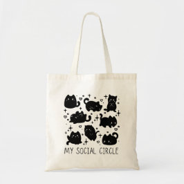 Mi Círculo Social Bolsa de Mano de Gato Adorable