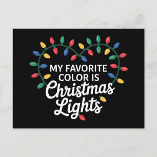 Mi color favorito es luces de Navidad corazón Navi