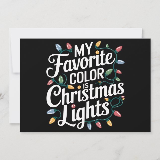 Mi color favorito es Navidad Luces Xmas Fiesta (Anverso)