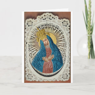 Mi computadora coloreó la tarjeta de la Virgen Mar