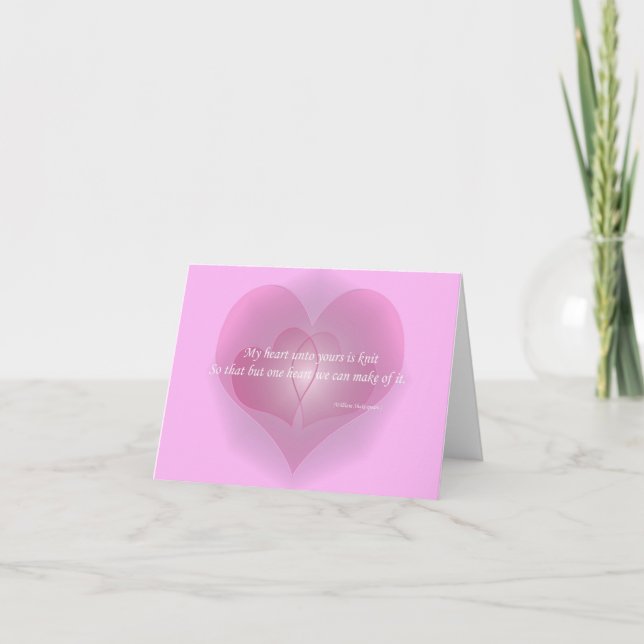 "Mi corazón al suyo es" tarjeta de nota de punto (Anverso)