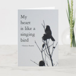 Mi corazón es como una tarjeta del pájaro del