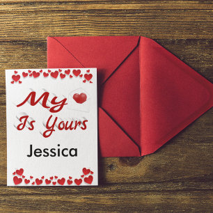 Mi corazón es tuyo Tarjeta personalizada del día d