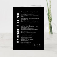 Mi corazón está en llamas poema de aliento poesía