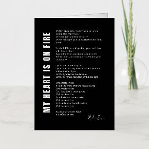 Mi corazón está en llamas poema de aliento poesía
