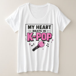 Mi corazón late en camiseta gráfica de K-POP