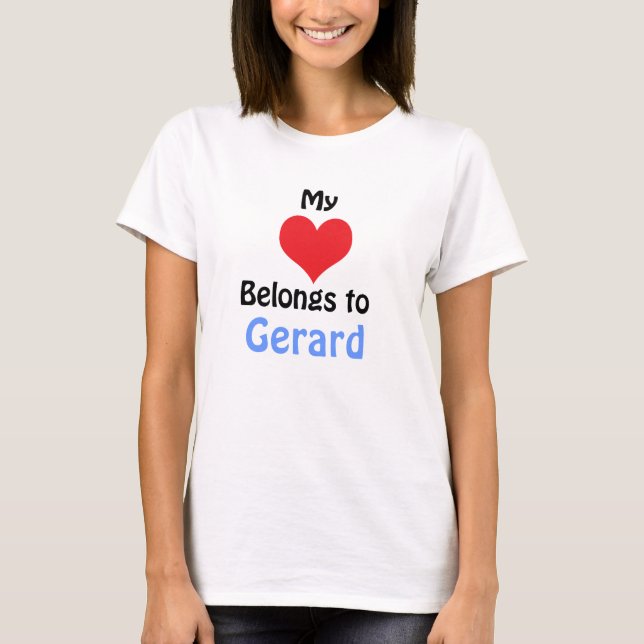 Mi corazón pertenece a la camiseta de Gerard (Anverso)
