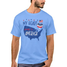 Mi corazón pertenece a la camiseta de hombre patri