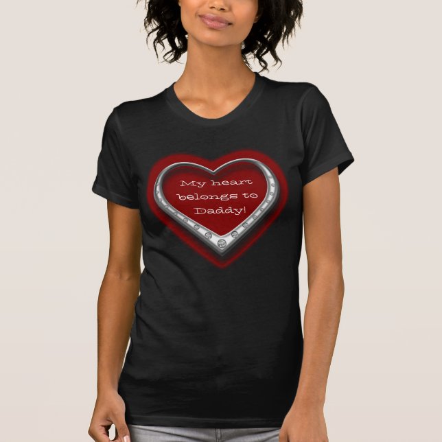 Mi corazón pertenece a la camiseta de las mujeres (Anverso)