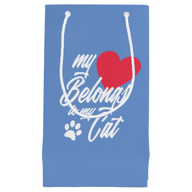 Mi corazón pertenece a mi gato Valentine | Bolsa d (Anverso)