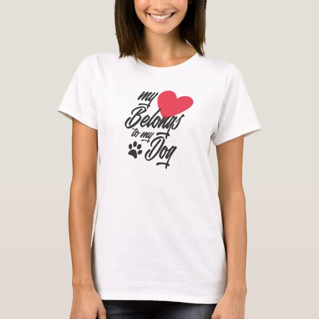 Mi corazón pertenece a My Dog Valentine | Camiseta (Anverso)