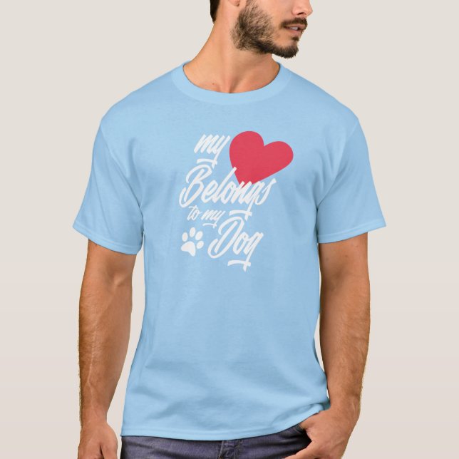Mi corazón pertenece a My Dog Valentine | Camiseta (Anverso)