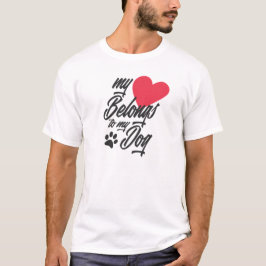 Mi corazón pertenece a My Dog Valentine | Camiseta