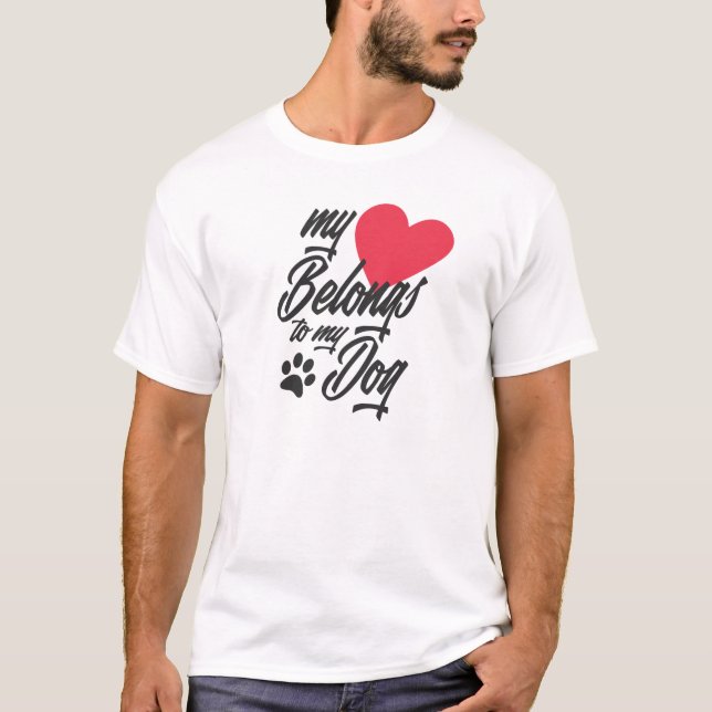 Mi corazón pertenece a My Dog Valentine | Camiseta (Anverso)