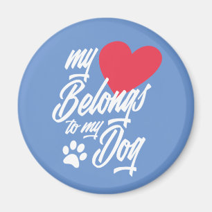 Mi corazón pertenece a My Dog Valentine Imán