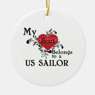 Mi corazón pertenece a un ornamento del marinero