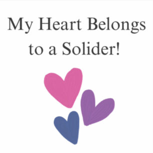 Mi corazón pertenece a un Pegatina soldado