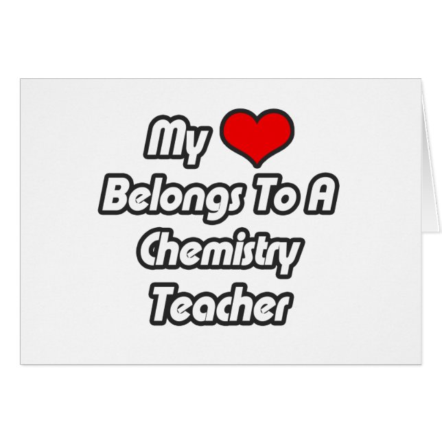 Mi Corazón Pertenece A Un Profesor De Química (Anverso (Horizontal))