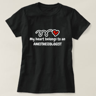 Mi corazón pertenece a una camiseta anestesiólog