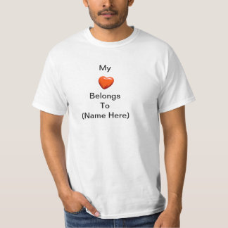 Mi corazón pertenece a usted camiseta