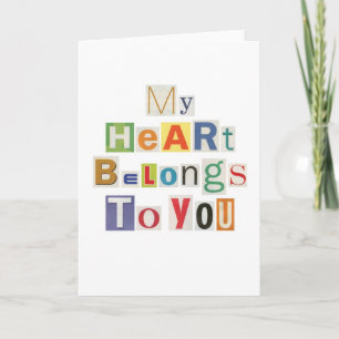 Mi corazón pertenece a usted tarjeta de