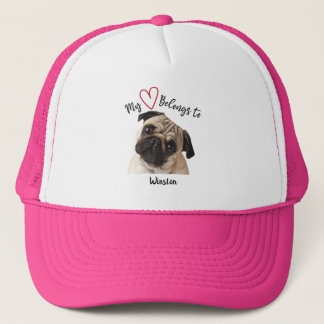 Mi corazón pertenece al Gorra Pug