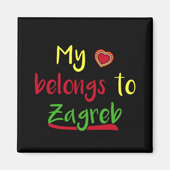Mi corazón pertenece al imán croata Zagreb (Frente)